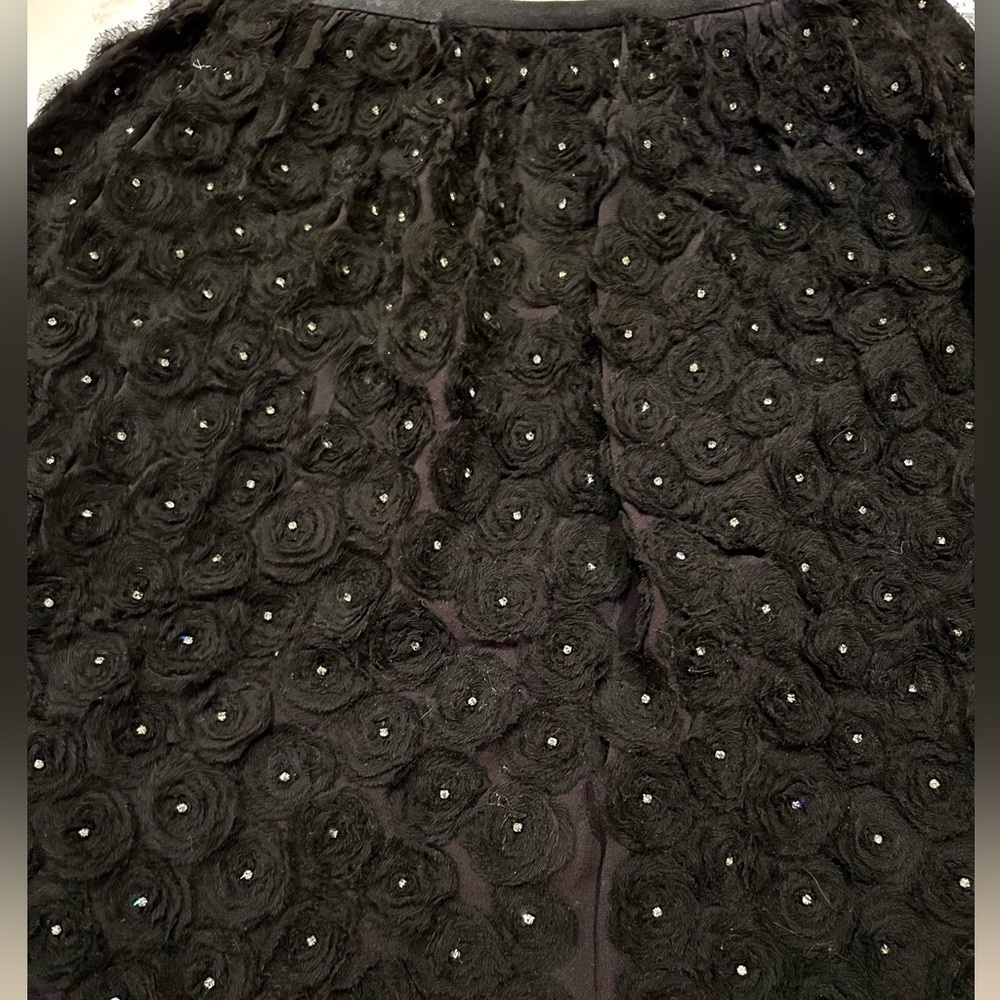 Robbi & Nikki silk roses and diamonds  black Mini skirt Designer, Art - Picture 9 of 9